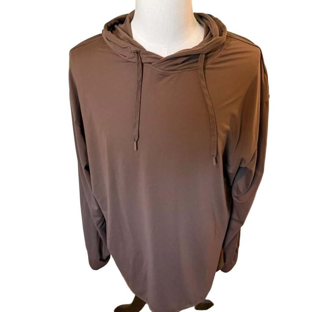 Burlebo Performance Hoodie Size 2XL Heather Brown Long Sleeve Adventure Ready